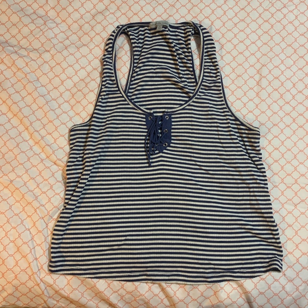 2 navy blue tank tops